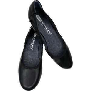Dr Scholl's Be Energized Feel Good Black Faux Leather Ballet Flats Women's 10M